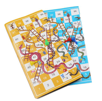 Jeu de société Jaywooden 2 en 1 Serpents et Échelles et Ludo, avec pions et dés, jeu de table familial d'intérieur personnalisable avec logo OEM