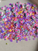 Vente en gros de paillettes étoiles filantes, étoiles et cœurs mélangées, et tranches d'argile polymère pour slime, loisirs créatifs, gobelets globe de neige et shakers