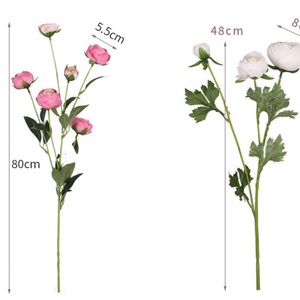 Flores de Camelia Artificiales de Seda de Alta Calidad QiHao, Rosa de Té, Decoración para Bodas en Venta - Product Image 1