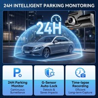 Caméra embarquée OEM/ODM 3,2 pouces, 2 objectifs, sans fil, WIFI, contrôle par application, GPS, enregistrement en time-lapse, DVR 3 canaux, 4K+2.5K