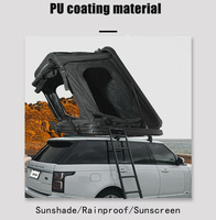 Tente de toit rigide triangulaire extensible, tente de toit escamotable en aluminium pour voiture 4x4 tout-terrain, camping en expédition pour SUV et camion avec échelle