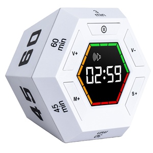 Magnetic Smart Eco-Friendly ABS Material Kitchen <b>Timer</b> Digital Study Pomodoro Cooking <b>Timers</b> Hexagon Visual Flip <b>Timer</b> for Kids - Product Image 3