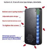 Boîtier de batterie 18650 détachable 4/6/8/10 cellules, kit de coque de batterie externe avec affichage LED, double entrée USB, Micro USB, Type-C, charge sans fil