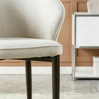 Chaise de salle à manger de luxe légère, dossier nordique confortable, chaise de restaurant moderne et simple