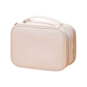 Factory Oem <b>Makeup</b> <b>Case</b> Pu Leather Men Toiletry Bag <b>Organizer</b> Black <b>Makeup</b> Bag With Logo Custom Pu Man Zipper Cosmetic Bag - Product Image 2