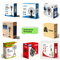 Ventilateur sur pied personnalisable de 18 pouces avec 5 pales en PP, 4 vitesses, pour la maison