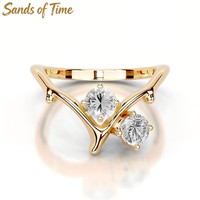 Bague manchette ajustable en argent massif 925, motif branche classique, pierre centrale ronde, service de commande personnalisée pour femmes