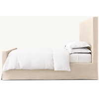 2023 nouveau design italien luxe chambre ensemble de meubles fantaisie led éclairer cadre de lit pleine grandeur marbre lits modernes