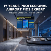 Affichage des informations de vol et de récupération des bagages à l'aéroport, écran LED haute luminosité IP65, moniteur FIDS d'arrivée, signalisation numérique personnalisée OEM