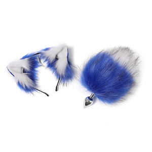 Fasce di peluche Ear Fluffy Cosplay Set giocattolo Sexy roba gioco di schiavitù BDSM Fetish Plug anale per Roleplay - Product Image 6