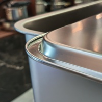 Bac de service buffet en acier inoxydable, grande capacité 60x40x30cm, pour hôtels, restaurants et services de traiteur