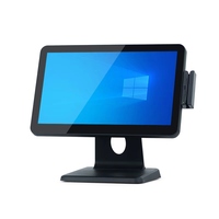 Système de point de vente tout-en-un avec écran tactile de 15,6 pouces (Windows/Android) 256 Go de RAM 256 Go de stockage pour la vente au détail - Scanner de codes-barres compatible avec l'imprimante