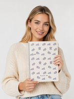 Carnet à spirale A4 personnalisé avec impression d'éléphant mignon, 100 feuilles, couverture en papier, logo sur la page intérieure, OEM ODM, cadeau pour enfants, papeterie