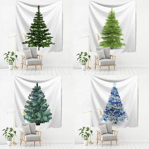 Arbre de Noël personnalisé série chambre à coucher esthétique pique-nique feuille couvre-lit affiche couverture Art impression tapisserie tenture murale décor - Product Image 1