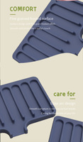 Support moderne en silicone antidérapant et auto-drainant pour savon et éponge de cuisine avec guide d'eau frontal pour évier de salle de bain
