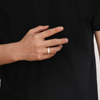 R033 Bagues tendance micro-pavées de zircon cubique, plaquées or/argent, en laiton, bijoux hip-hop pour hommes et femmes, idéales pour les anniversaires et les fêtes