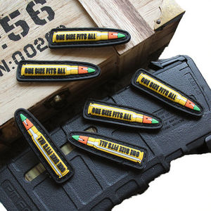 MELSFIT SPORTS ขนาดเดียวใส่ได้ทุกขนาด ผ้าใบ PVC พร้อมเชือกผูก 3 มิติ ยางนุ่มแบบ Hook and Loop ลายกระสุน 1 แบบ สำหรับติดเสื้อผ้า - Product Image 3