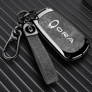 Étui de protection en alliage de zinc et cuir pour clé de voiture ORA Es11 Good Cat R1 R2 Baimao <span class=keywords><strong>IQ5</strong></span> EV, porte-clés et accessoires - Product Image 3