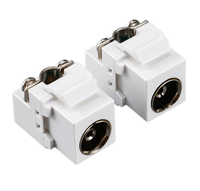 Conector Keystone Coaxial para TV, Conector Hembra CATV, Enchufe para Instalar en el Panel de la Pared para Conectar a la Televisión por Cable