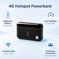 Offre Spéciale : Power Bank 2-en-1 et Hotspot WiFi 4G avec Emplacement pour Carte SIM, 10000mAh, Routeur de Poche 4G 5G Global pour l'Extérieur et les Situations d'Urgence