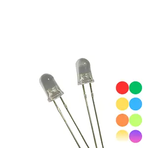 JOMHYM Transparent Diffused Lens Red Green Blue Amber Orange Yellow Kelly White 5mm Round Through-hole DIP LED Diode