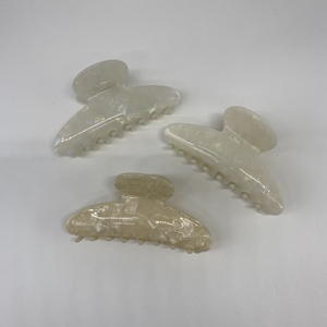 Pinces à <span class=keywords><strong>cheveux</strong></span> de haute qualité en forme de requin et de <span class=keywords><strong>crabe</strong></span>, avec logo personnalisé en relief et logos en feuille d'or, grandes pinces à <span class=keywords><strong>cheveux</strong></span> en acétate de cellulose marbré - Product Image 2
