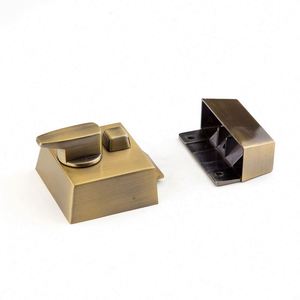 กลอนประตู WEKIS ทำจากโลหะผสมสังกะสีและทองเหลือง แบบลูกบิดขนาดเล็ก แข็งแรงทนทาน สไตล์โบราณ สำหรับตู้  ขนาด 60 มม. แบบไม่มีกุญแจ 3 แบบ - Product Image 6