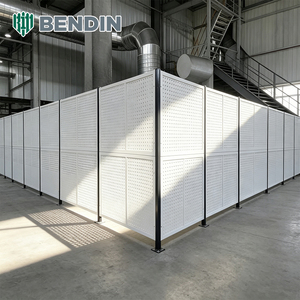 Barrière de sécurité industrielle modulaire en métal perforé pour la protection des machines en usine, atelier et la division des entrepôts - Product Image 4