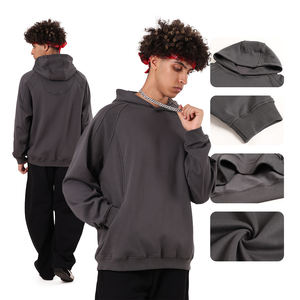 Sudadera con Capucha Casual Vintage para Hombre, Talla XL, Diseño con Parches de Felpa, Transpirable, con Hombros Caídos y Forro, Estilo Urbano Invernal - Product Image 2