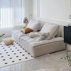 Set di Divani Moderni e Semplici con Design Modulare in Tessuto e Spugna Quadrata, Comodi e Compatti per il <span class=keywords><strong>Soggiorno</strong></span> - Product Image 2