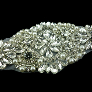 Garnitures en cristal de strass pour femmes, fait main, à coudre sur ou à repasser sur des appliques pour robe de mariée, ceinture, <span class=keywords><strong>porte</strong></span>-jarretelles pour la tête, accessoires de chaussures - Product Image 2