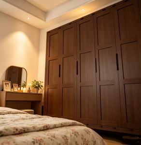 Modern Minimalist Wooden <b>Wardrobe</b> Shaker Doors Hinged Solid Wood Freestanding <b>Large</b> Capacity Bedroom Furniture - Product Image 6