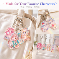 Porte-clés personnalisés en acrylique holographique CNAWO, breloques en acrylique personnalisées avec personnage d'anime, artisanat en plastique, forme imprimée, porte-clés
