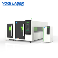 Máquina de Corte Láser de Tubos y Chapas Totalmente Cerrada YOQI Y2-3015, 3000x1500mm, Mesa Intercambiable, Cortadora Láser de Fibra para Placas y Tubos