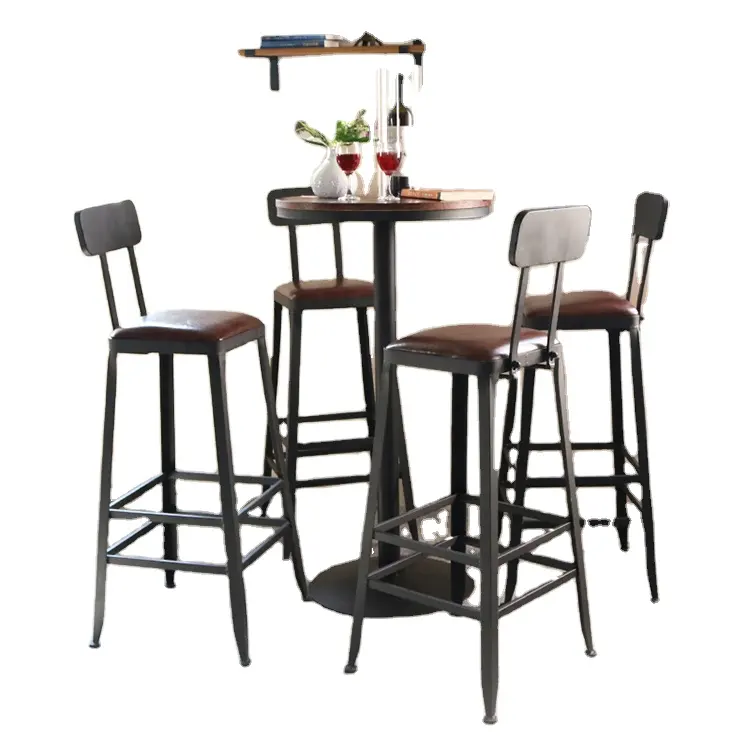 customised industrial style bar table and bar chair