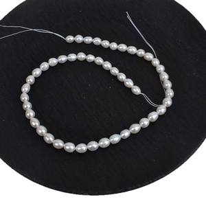 Cuentas de Arroz Naturales de Agua Dulce de 7-8 mm, 39 cm, Perlas Sueltas para Joyería Hecha a Mano, Accesorios para Collares Semiterminados - Product Image 5