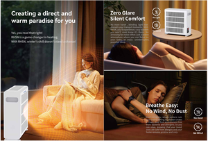 2025 nouvelle régulation de température constante confortable et saine et <span class=keywords><strong>chauffage</strong></span> infrarouge lointain continu de 500W - Product Image 4