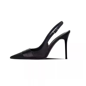 Sandales à talons fins et plateforme pour femme, tendance mode été automne hiver, à bride unique, à enfiler, antidérapantes, talons hauts à la française - Product Image 1