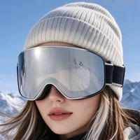 Nouvelles lunettes de ski anti-buée à double couche pour hommes et femmes, vente en gros, personnalisables, pour la randonnée en plein air, résistantes au vent, lunettes de ski pour la neige