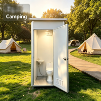 Cabine de toilettes préfabriquée portable, mini-maison, toilettes de camping, douche, siège de toilette, toilettes à la turque, salle de bain mobile