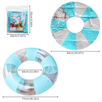Colchón de Agua de Lujo, Flotador de Pesca, Silla Flotante Inflable para Piscina, Flotador Doble para Bebés con Toldo, Anillo de Natación