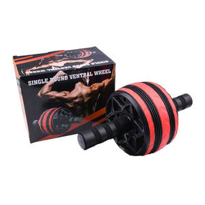 Ab Wheel Abdominal Lumbar Exercise with Extra Thick <strong>Knee</strong> Pad Mat EVA Foam TPR Unisex Workout Fitness <strong>Exerciser</strong> - Product Image 1