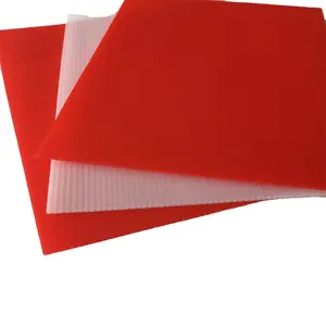 Silk-screen Printable Customized Red Colour 400Gsm 2mm Strong Recyclable PP Hollow Board for Packing Solutions