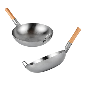 Poêle <span class=keywords><strong>Wok</strong></span> en acier inoxydable, poêle à frire portable, ustensile de cuisine <span class=keywords><strong>Wok</strong></span> pour la maison, résistant aux rayures et à l'usure - Product Image 2