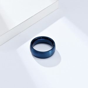yunnique niche minimalist 8mm plain band matte <b>titanium</b> steel <b>ring</b>, a versatile everyday accessory for men. - Product Image 3