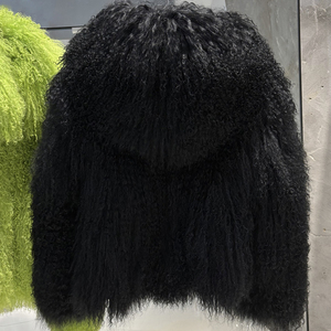 Cappotto in <span class=keywords><strong>Pelliccia</strong></span> di Pecora <span class=keywords><strong>Beige</strong></span> 2025 <span class=keywords><strong>con</strong></span> <span class=keywords><strong>Cappuccio</strong></span>, Cappotto in <span class=keywords><strong>Pelliccia</strong></span> Mongola da Donna, Caldo per l'Inverno, Tessuto in <span class=keywords><strong>Pelliccia</strong></span> Naturale - Product Image 3