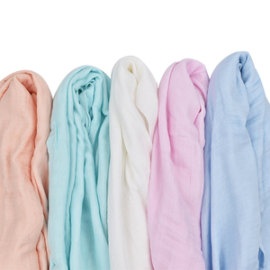 Good Quality Manufacturer Bamboo 2 Layers Baby Blanket 100% Cotton Muslin <strong>Throw</strong> Blankets <strong>Pink</strong> White 120*120cm Swaddle Blanket - Product Image 5