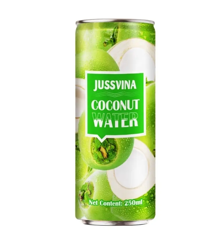 16.57 fl ऑउंस JUSSVINA 100% ताजा नारियल पानी नारियल पानी-1000ml और 330ml - OEM स्वस्थ पेय कम-वसा शीतल पेय