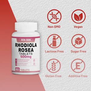 Fabrika Tedarikli OEM Standartlaştırılmış <span class=keywords><strong>Rhodiola</strong></span> <span class=keywords><strong>Rosea</strong></span> Özü 500mg Tabletler Enerji Desteği ve Stres Giderici İçin - Product Image 3
