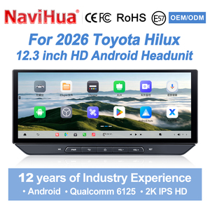 วิทยุติดรถยนต์ NaviHua รุ่นใหม่ล่าสุด ขนาด 12.3 นิ้ว ระบบ Android รองรับ Carplay เครื่องเสียงติดรถยนต์พร้อมระบบนำทาง GPS DSP เครื่องเล่น DVD สำหรับรถยนต์ Toyota Hilux ปี 2026 - Product Image 1